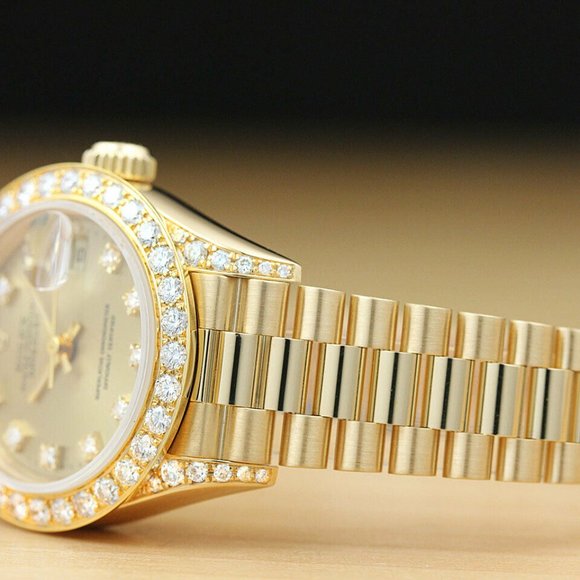 Rolex President 18k Datejust Ladies Watch w/ factory box and hang tag!!! main image 6